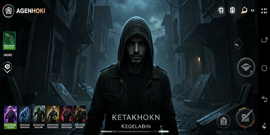Tampilan gameplay menegangkan di AGENHOKI saat mengatasi makhluk horor.