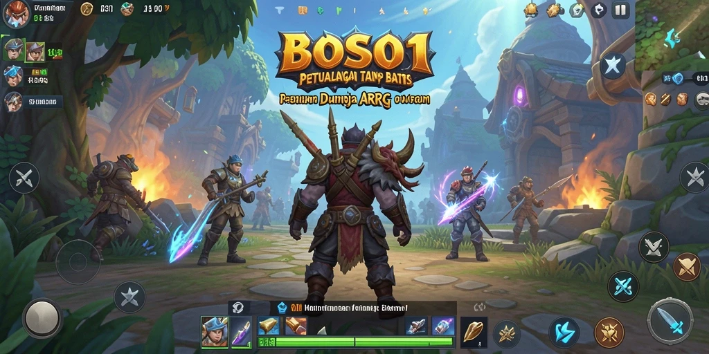 Tampilan gameplay mendebarkan dalam BOS01, penuh aksi dan petualangan.