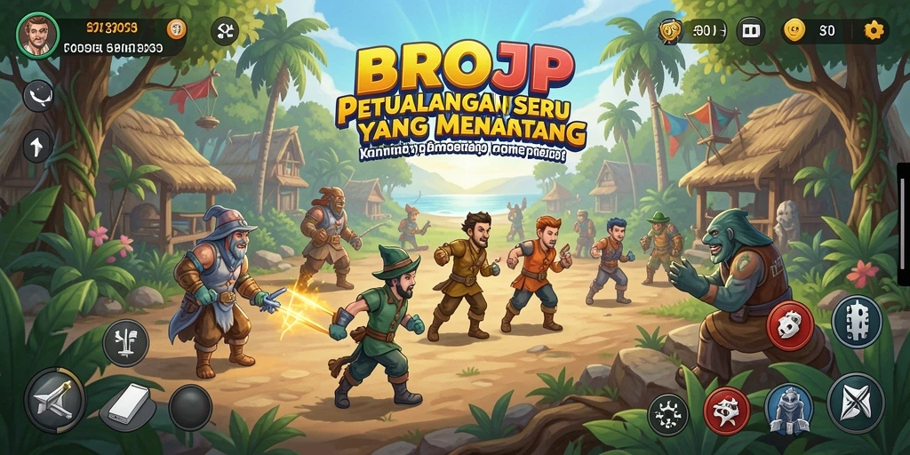 Gameplay seru di dunia petualangan BROJP yang penuh aksi.