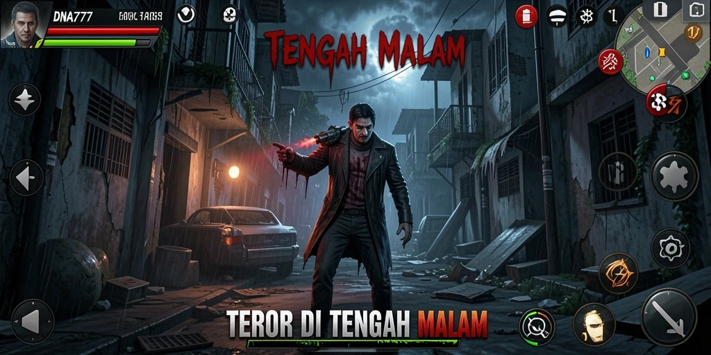 Gameplay menegangkan dari DNA777 dengan suasana Horror yang kental.