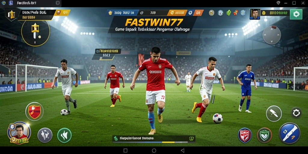 Tampilan gameplay menarik dari FASTWIN77 dengan aksi sepak bola yang intens.