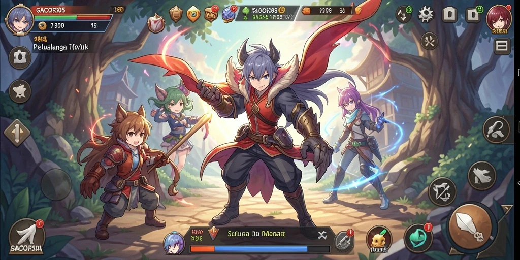 Tampilan gameplay GACOR305 yang menarik dengan karakter Anime.
