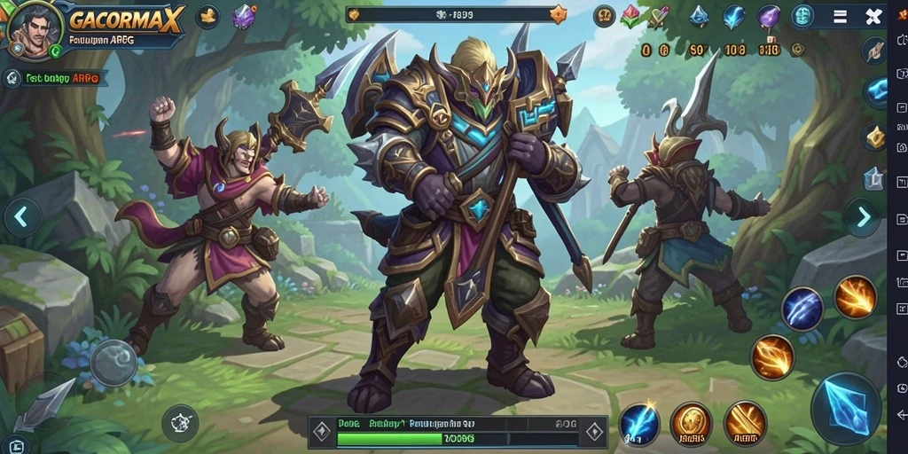 Tampilan menakjubkan dari gameplay ARPG GACORMAX yang mendebarkan.