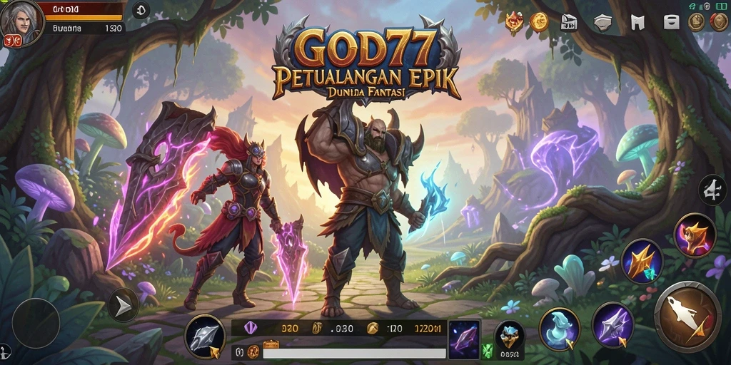 Tampilan gameplay RPG yang menarik dan penuh aksi dari GOD77.