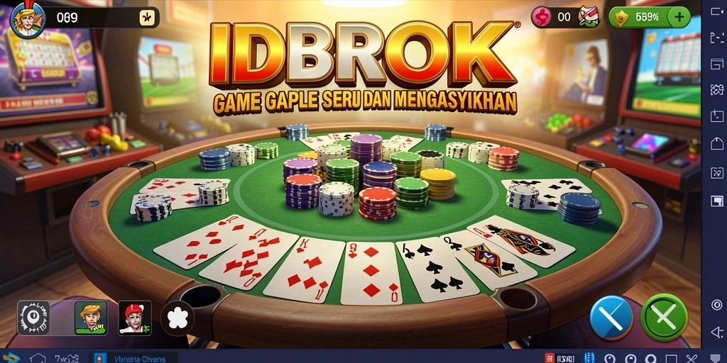 Tampilan seru gameplay Gaple di IDROK dengan teman-teman.