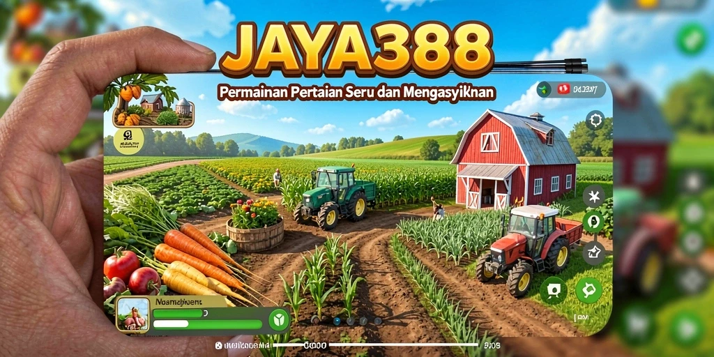 Screenshot gameplay JAYA388 menunjukkan aktivitas bertani yang seru.