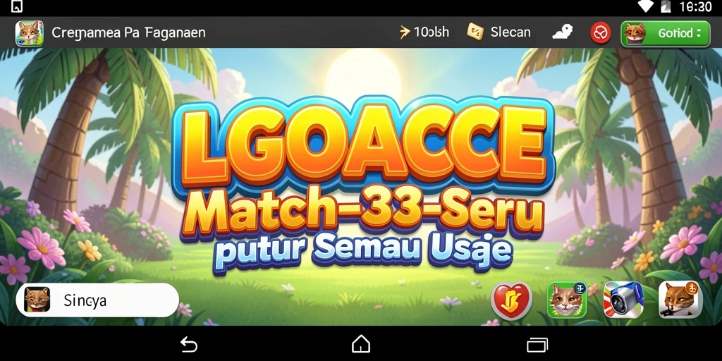 Tampilan gameplay LGOACE yang seru dengan tantangan Match-3.
