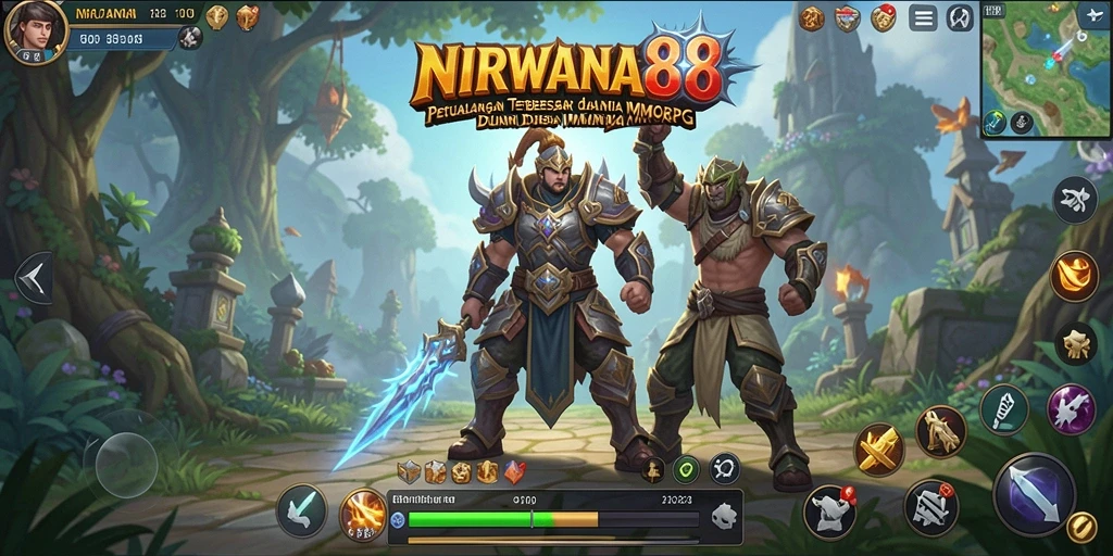 Screenshot gameplay NIRWANA88 menampilkan pertarungan epik dengan grafis yang memukau.