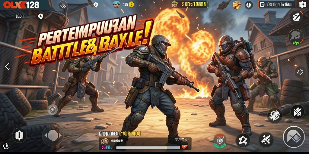 Gameplay mendebarkan di OLX128 saat bertempur di medan perang.