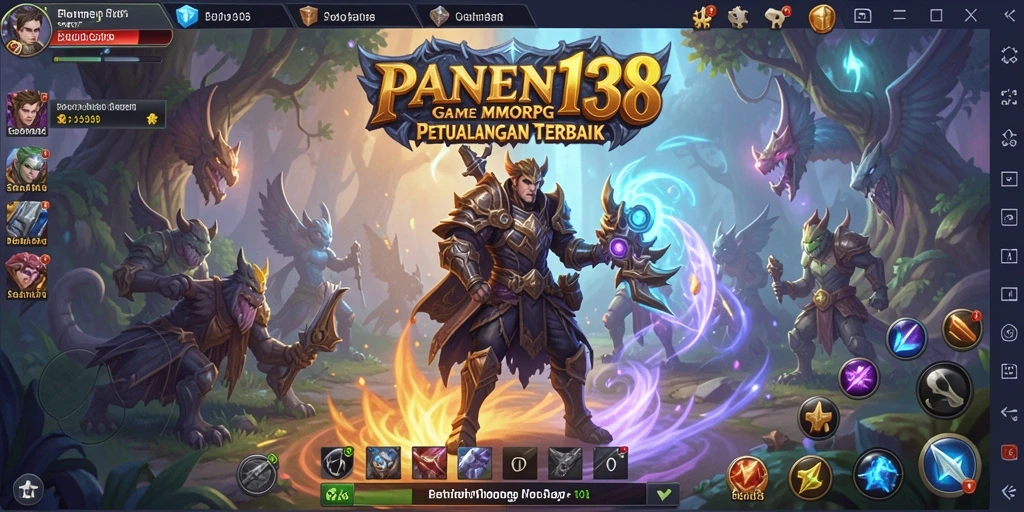 Screenshot gameplay <strong>PANEN138</strong> menampilkan aksi epik dalam dunia MMORPG.
