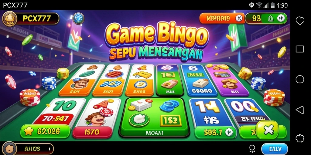 Tampilan gameplay seru dari PCX777 yang memikat para pemain Bingo.