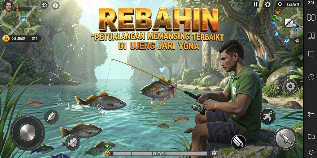 Tangkapan ikan besar dan aktivitas memancing yang seru di REBAHIN.
