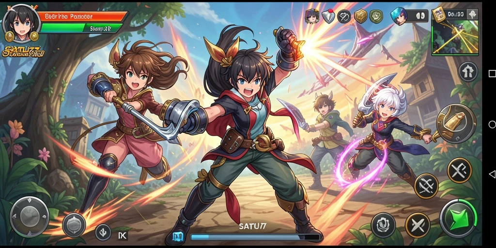 Tampilan gameplay seru dengan karakter Anime terfavorit.