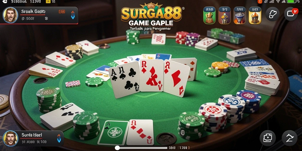 Tampilan gameplay seru dan mendebarkan dalam SURGA88.