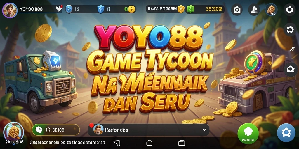 Screenshot gameplay YOYO88 yang menggambarkan aktivitas bisnis Tycoon.